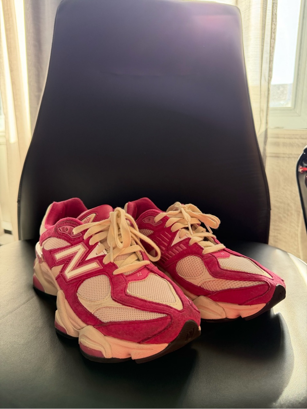 New Balance Women's Pink and Cream Athletic Sneakers